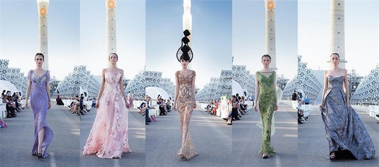 Jessica Minh Anh successfully transformed Spanish solar plant into the world’s newest catwalk despite unexpected weather
